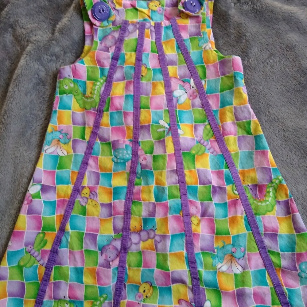 Rainbow dress with bugs or insects